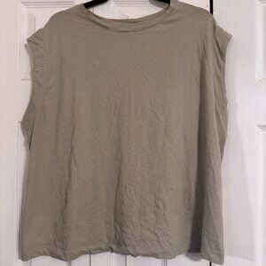 Sage Green 100% Cotton Muscle Tank